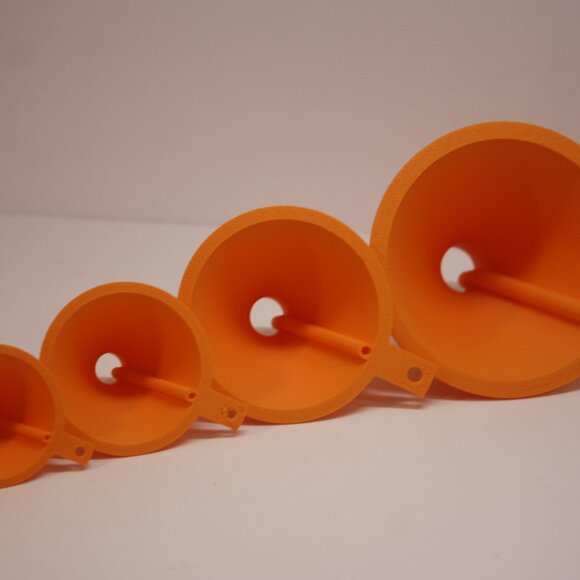Multipurpose Orange/Red Funnel Set - 4 Pieces - Picture 4 of 10